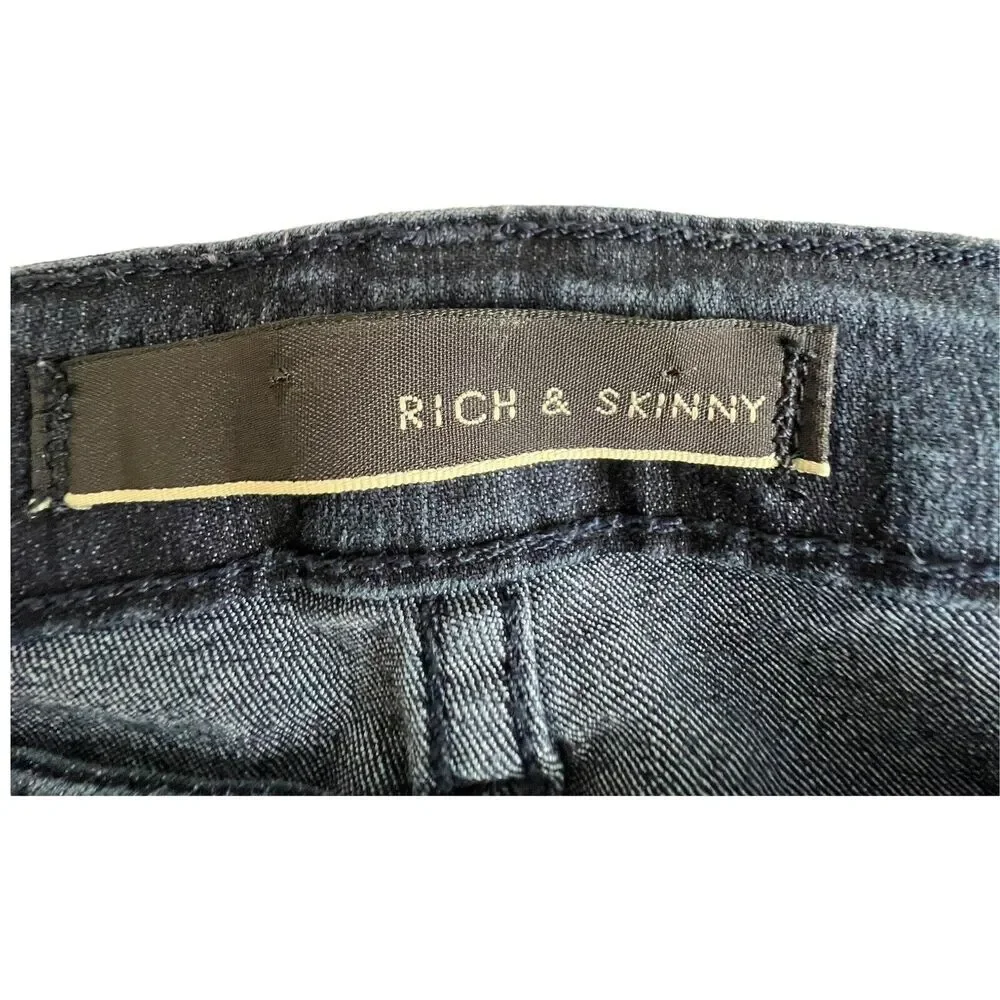 Rich & Skinny‎ Womens Dark Wash Low Rise Skinny Jeans 27